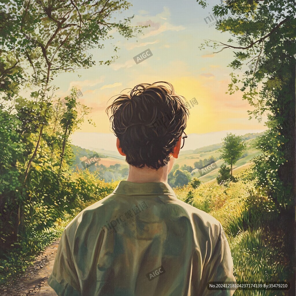 手绘追光的少年