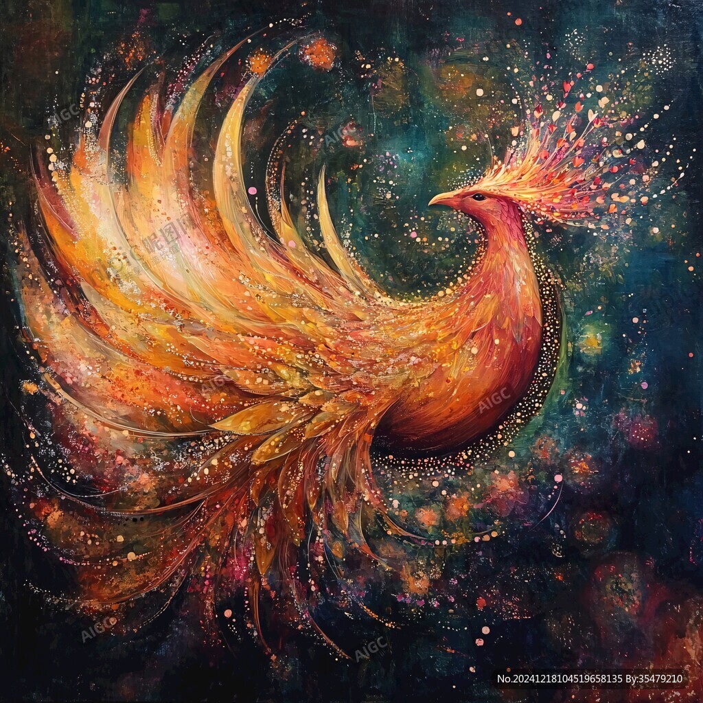 凤凰朱雀插画