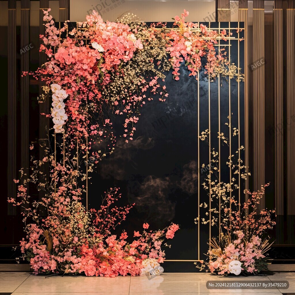 花艺屏风