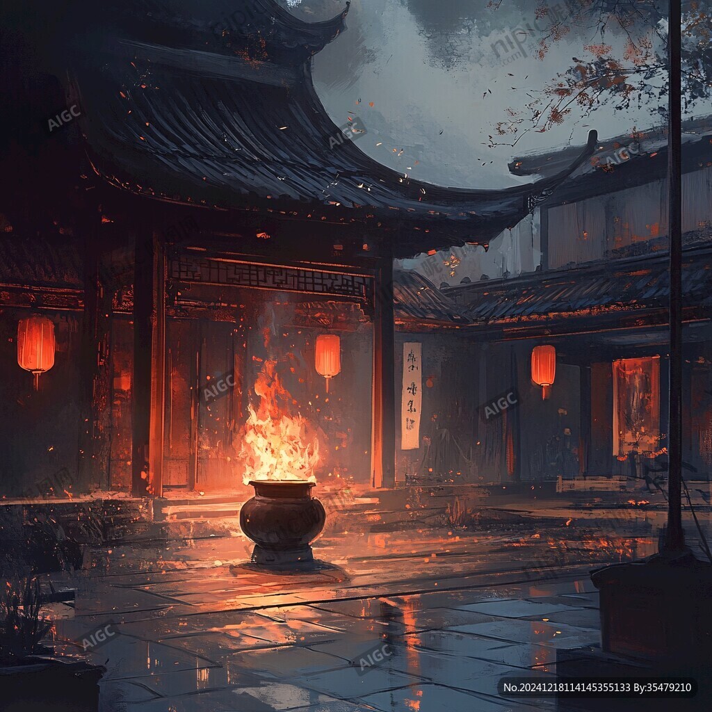 古风场景插画