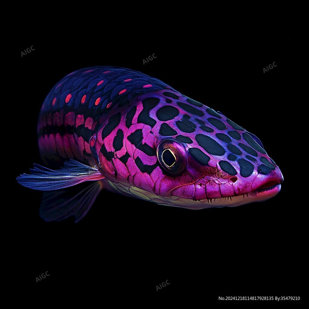 粉红色条纹鱼水族美图