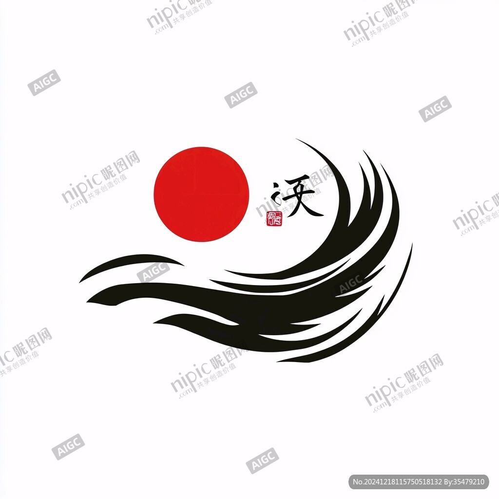 日式海浪logo