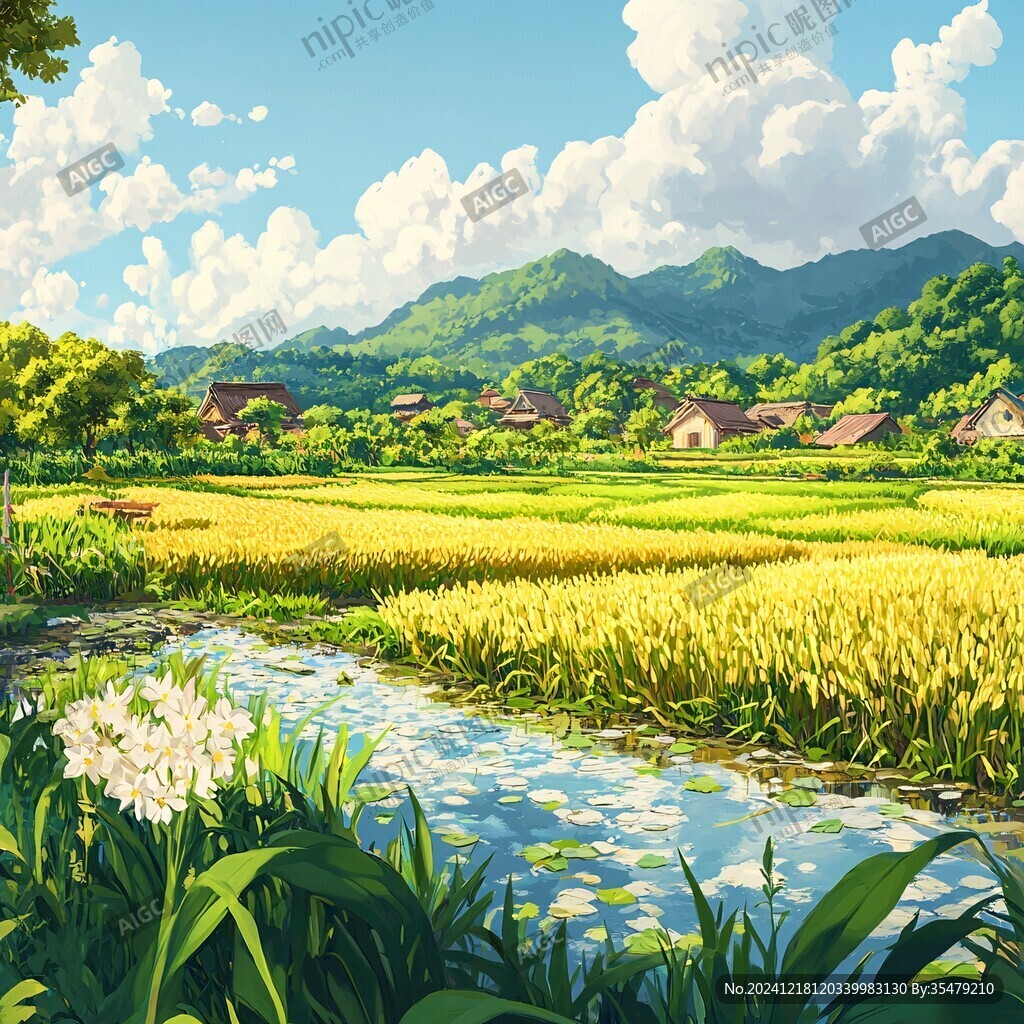 乡村田园插画