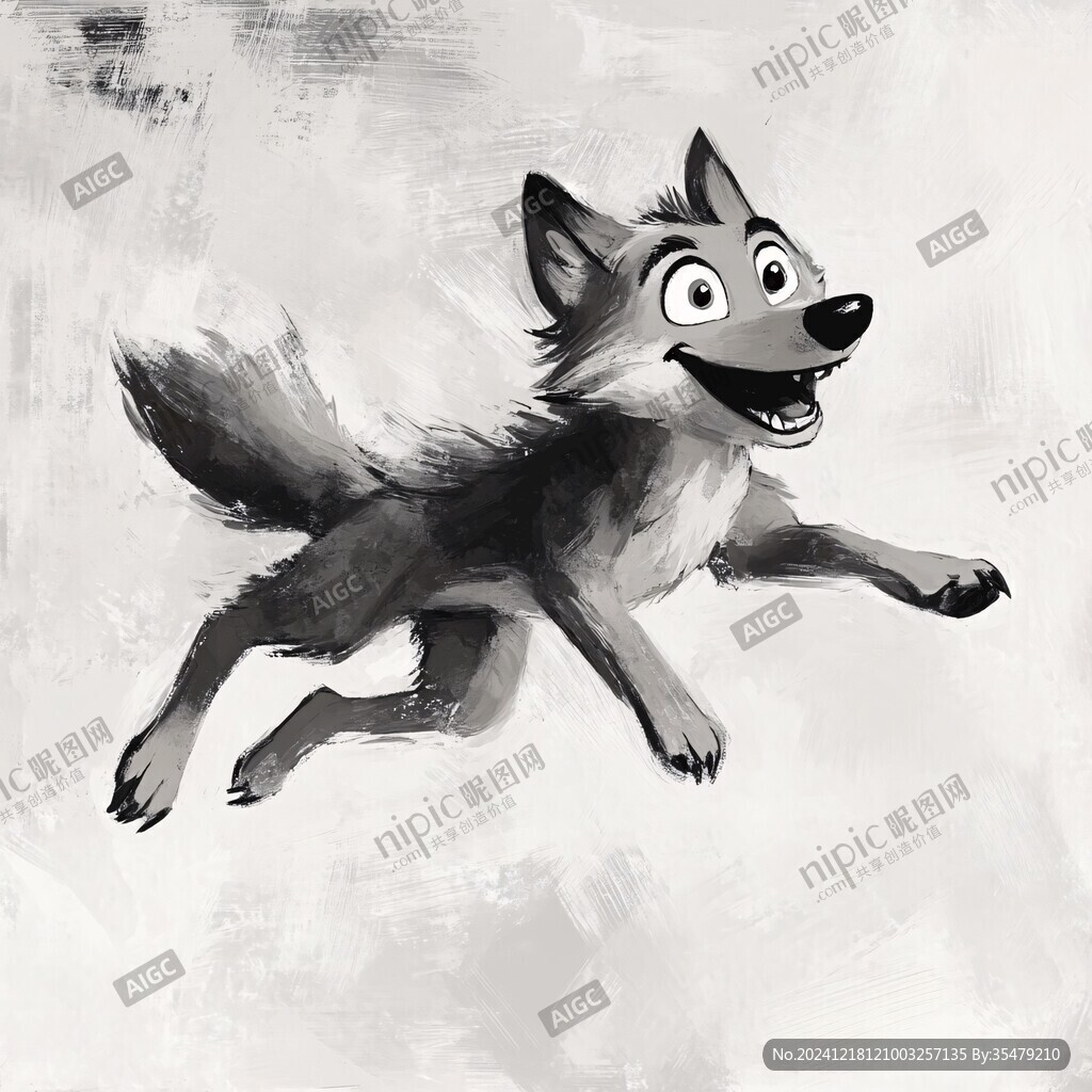 卡通狼素材