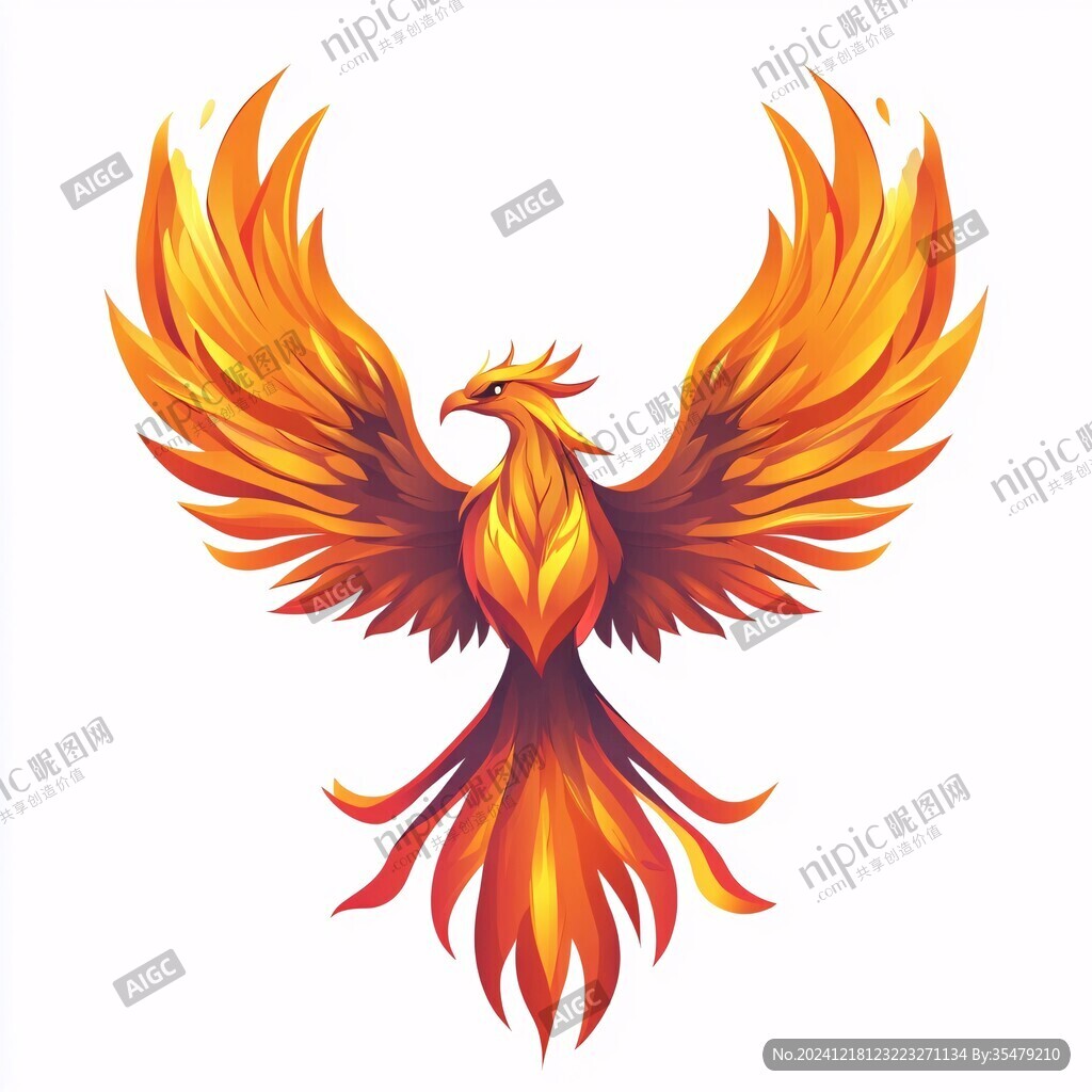 手绘火凤凰