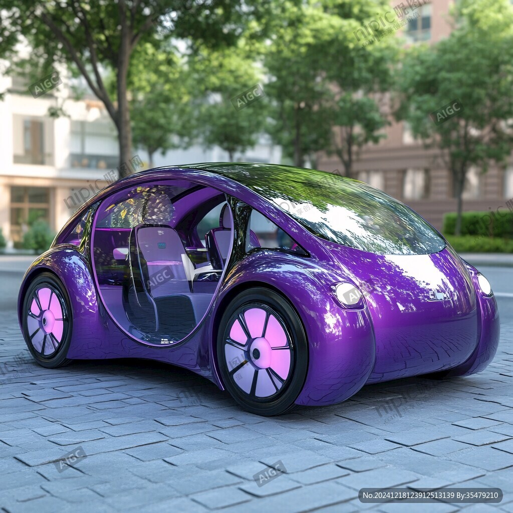 紫色电动车