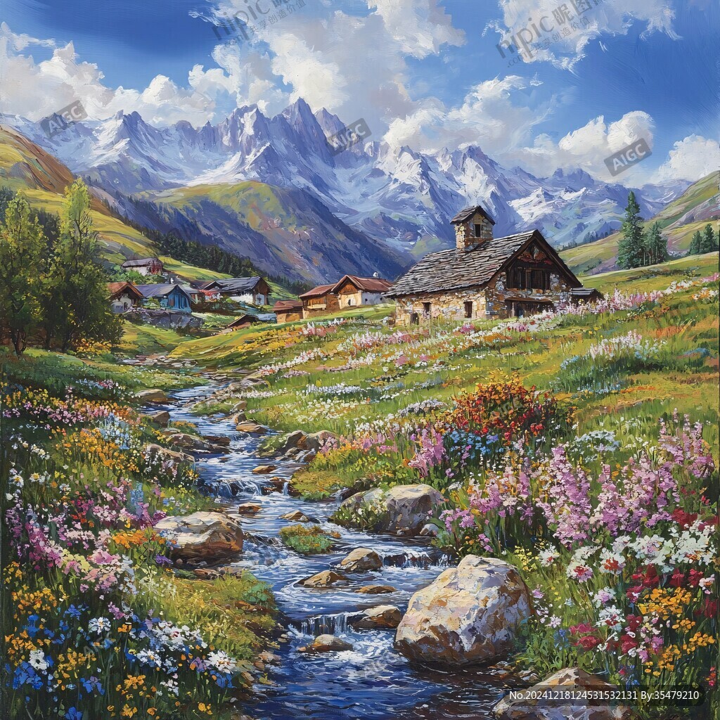 美丽风景油画