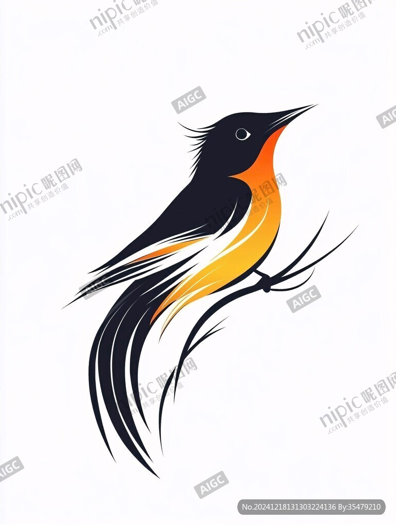 手绘鸟logo