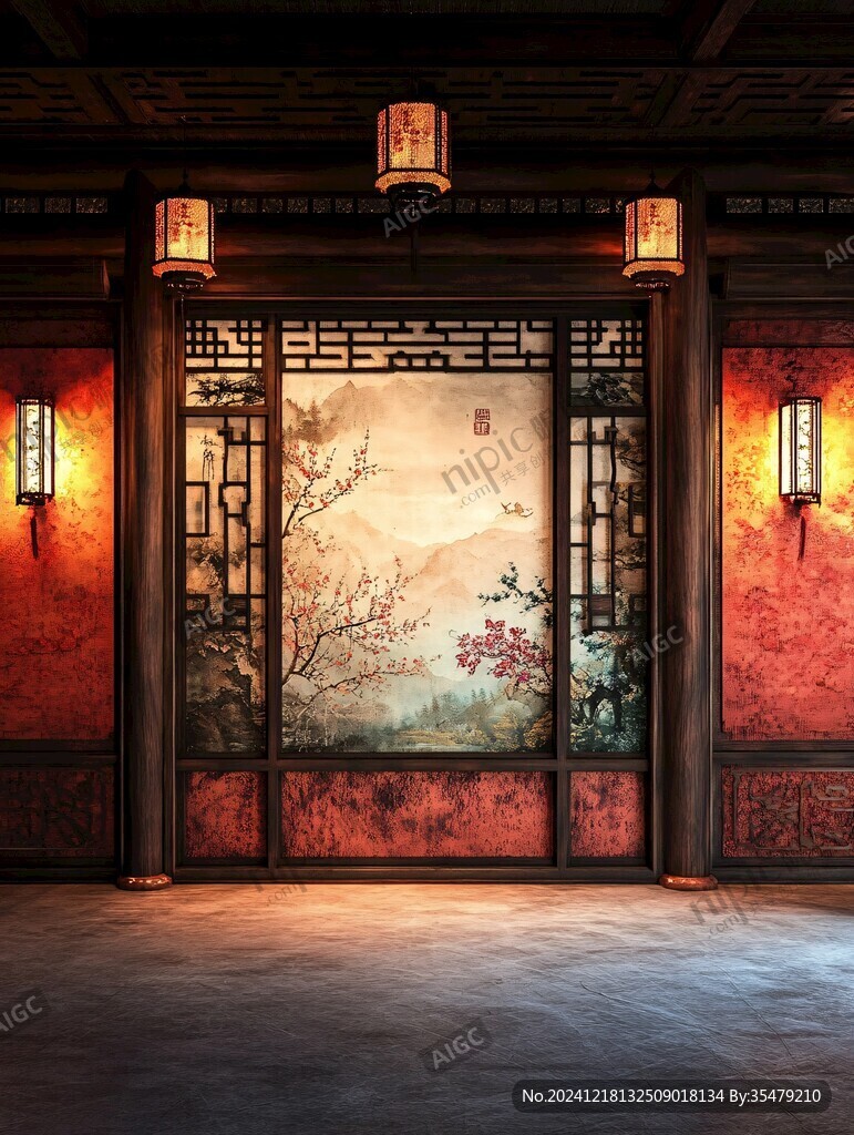酒店古风装饰画