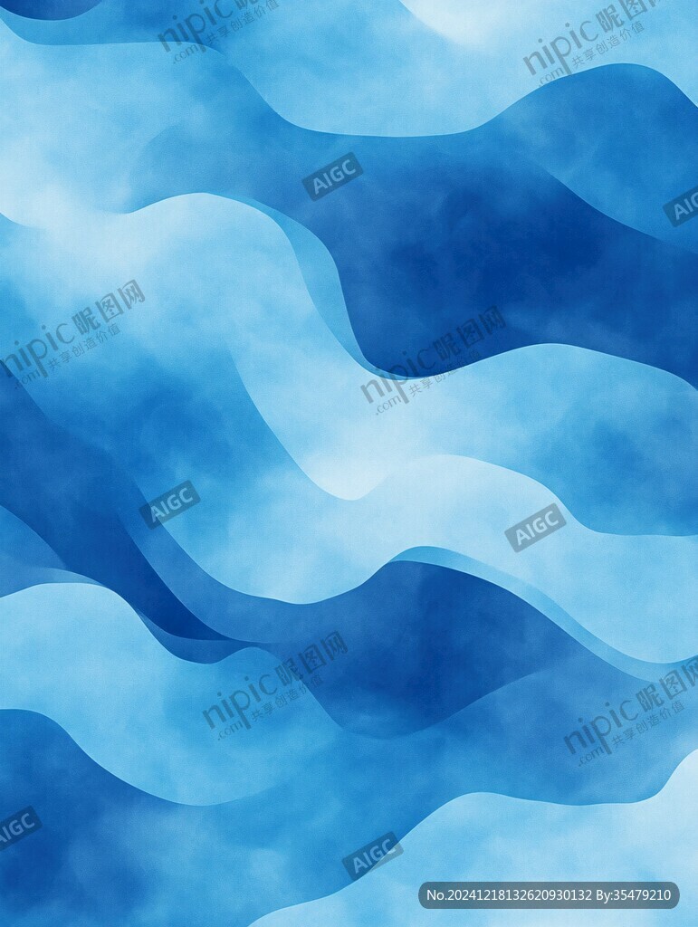 炫彩波浪蓝色渐变纹理