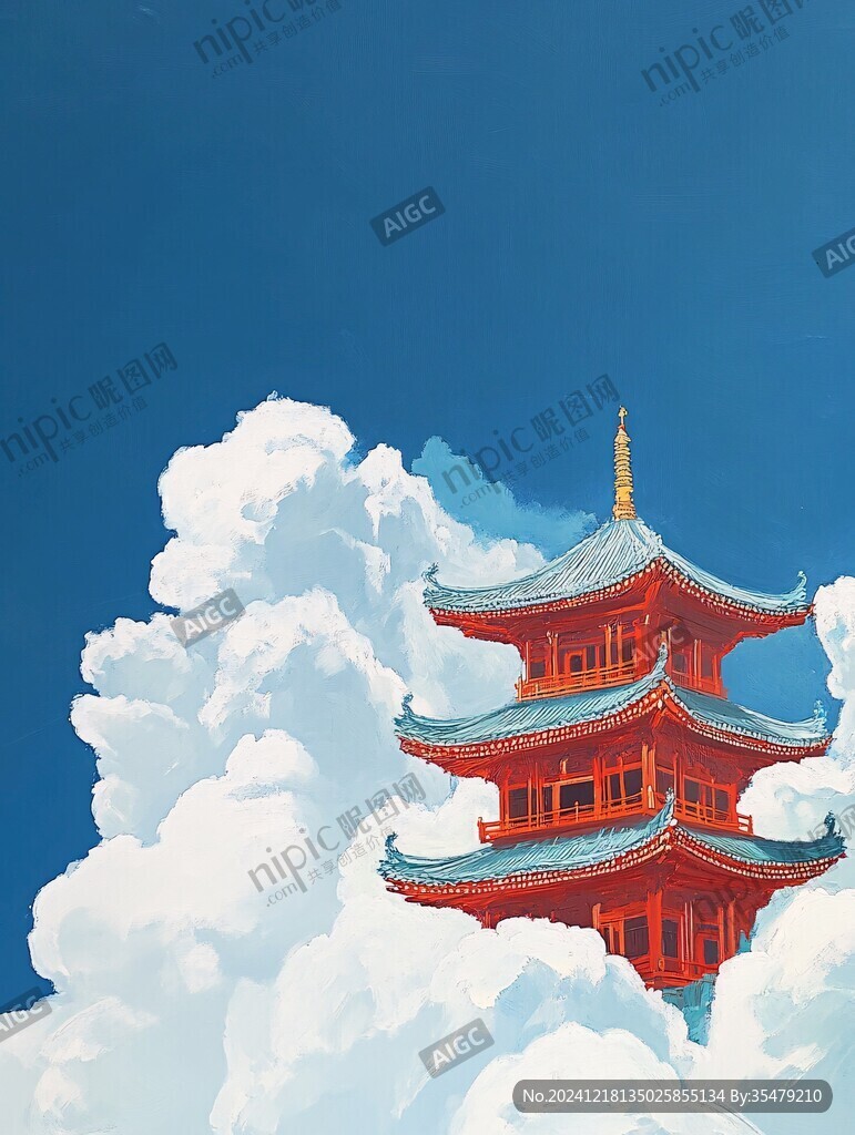 九天楼插画