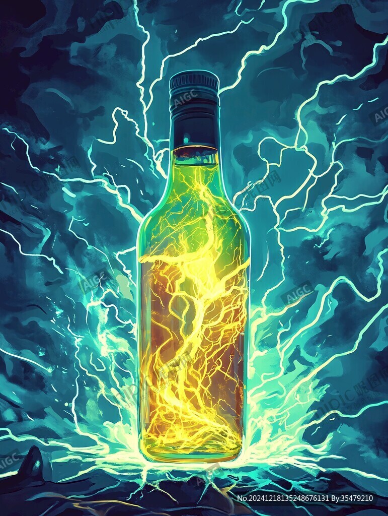 酒瓶插画