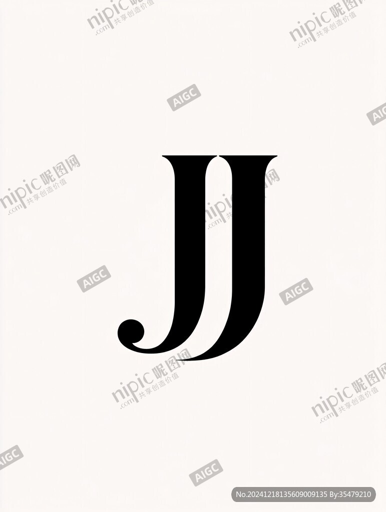j字母组合设计