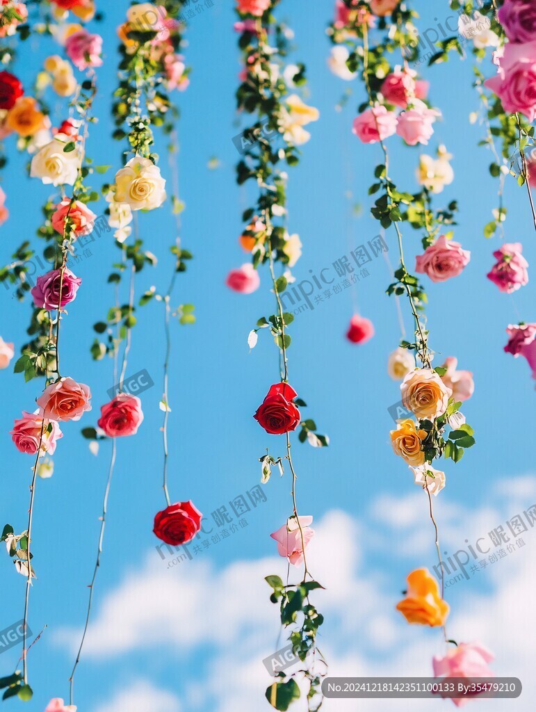 鲜花吊棚