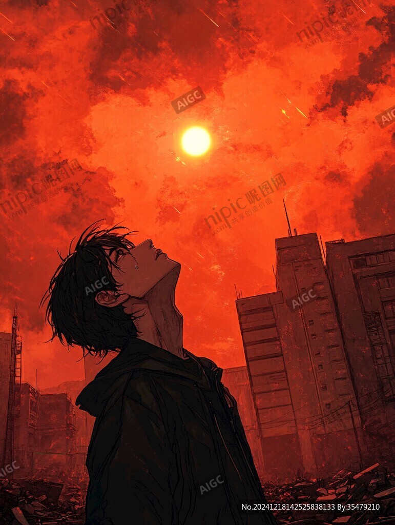 手绘追光的少年