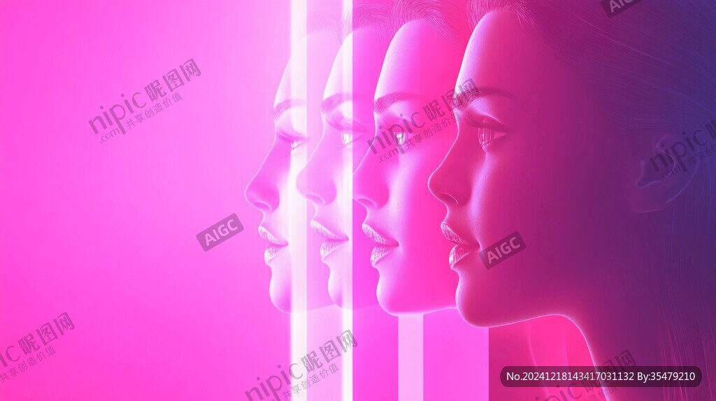 渐变美妆直播背景