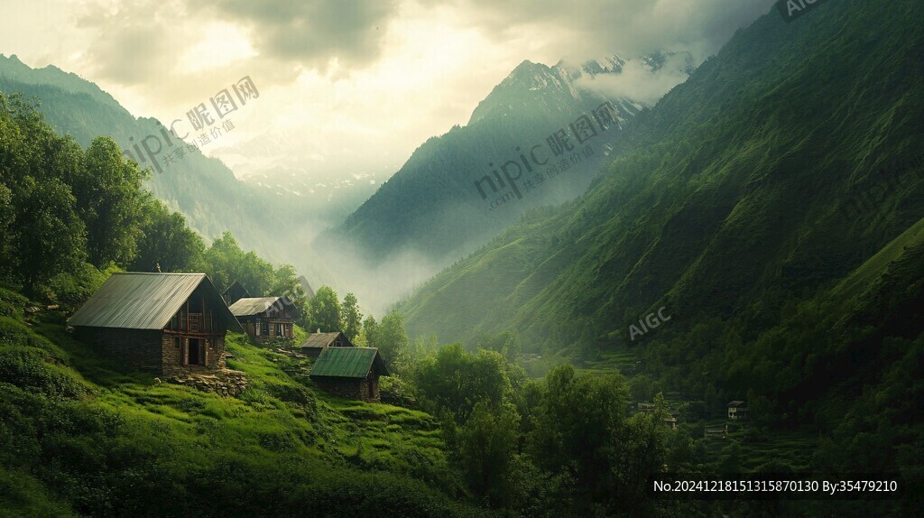 唯美大山深处有人家