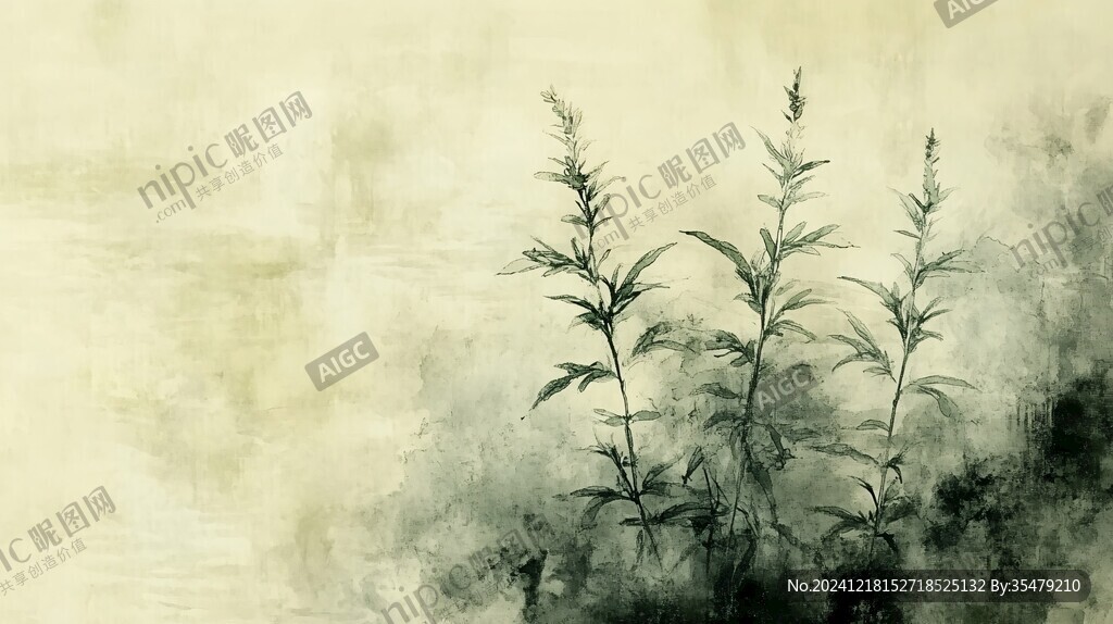 抽象水草
