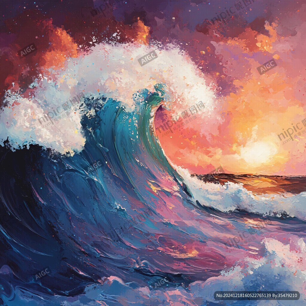 海浪美术绘画