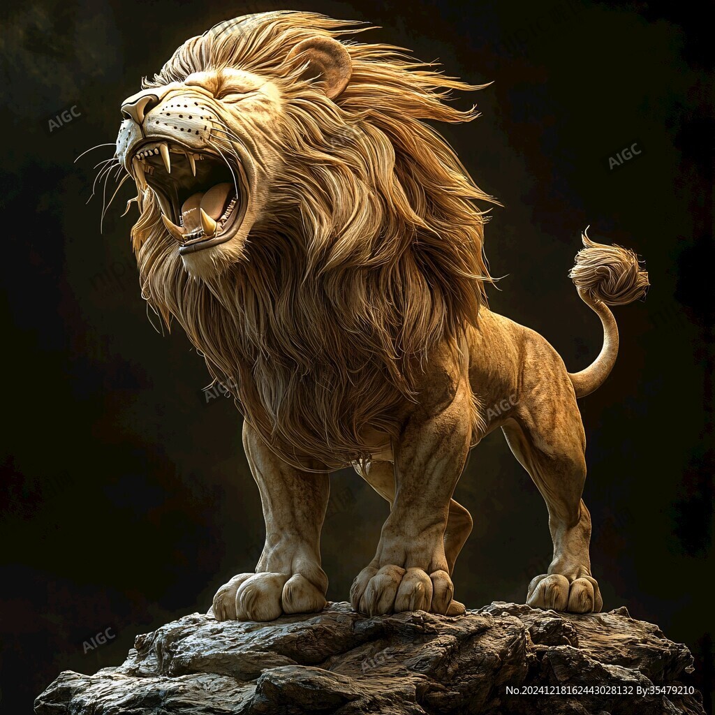 雄壮的动物插画