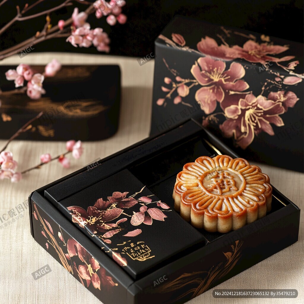 月饼礼盒花卉
