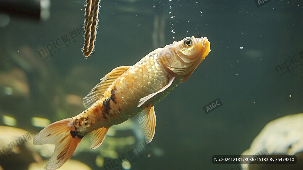 水族馆的鲤鱼