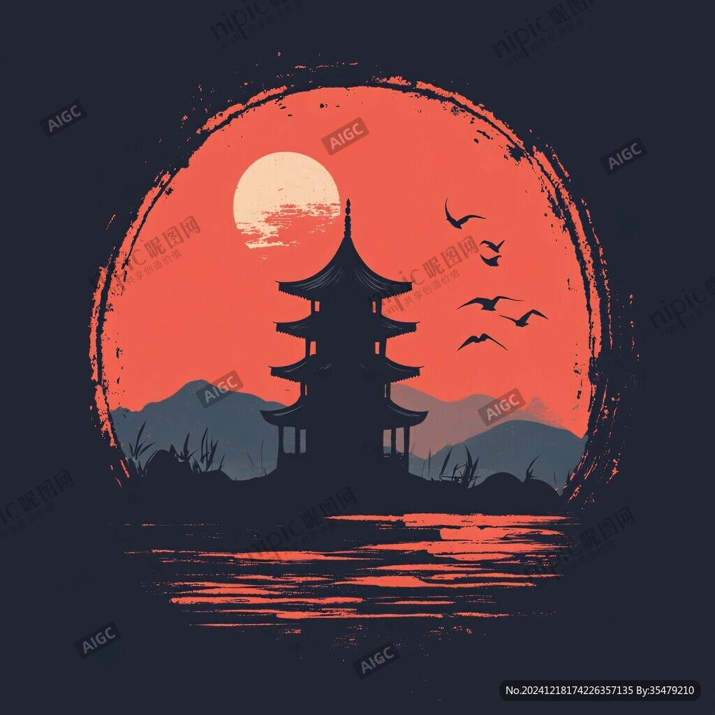 黄鹤楼插画