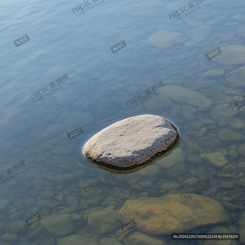 水下石头湖泊卵石