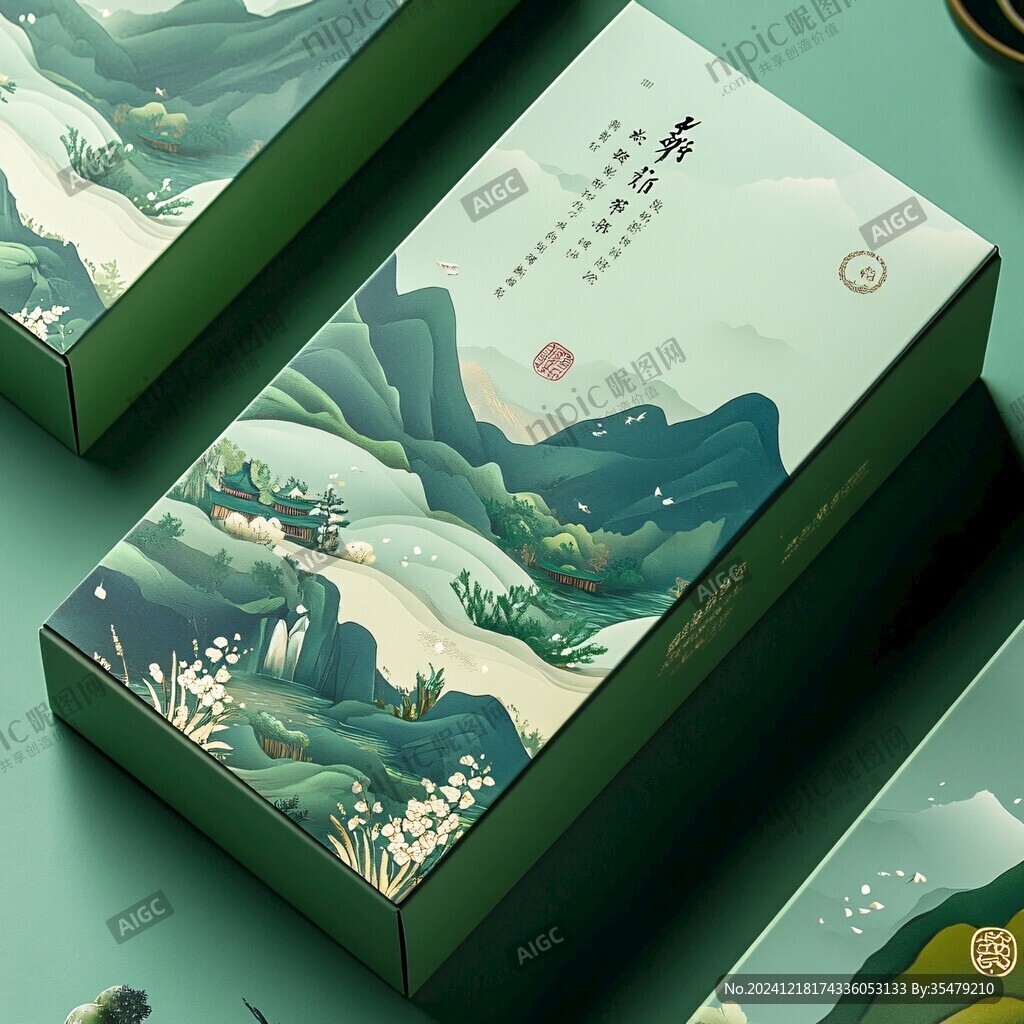 茶叶插画礼盒