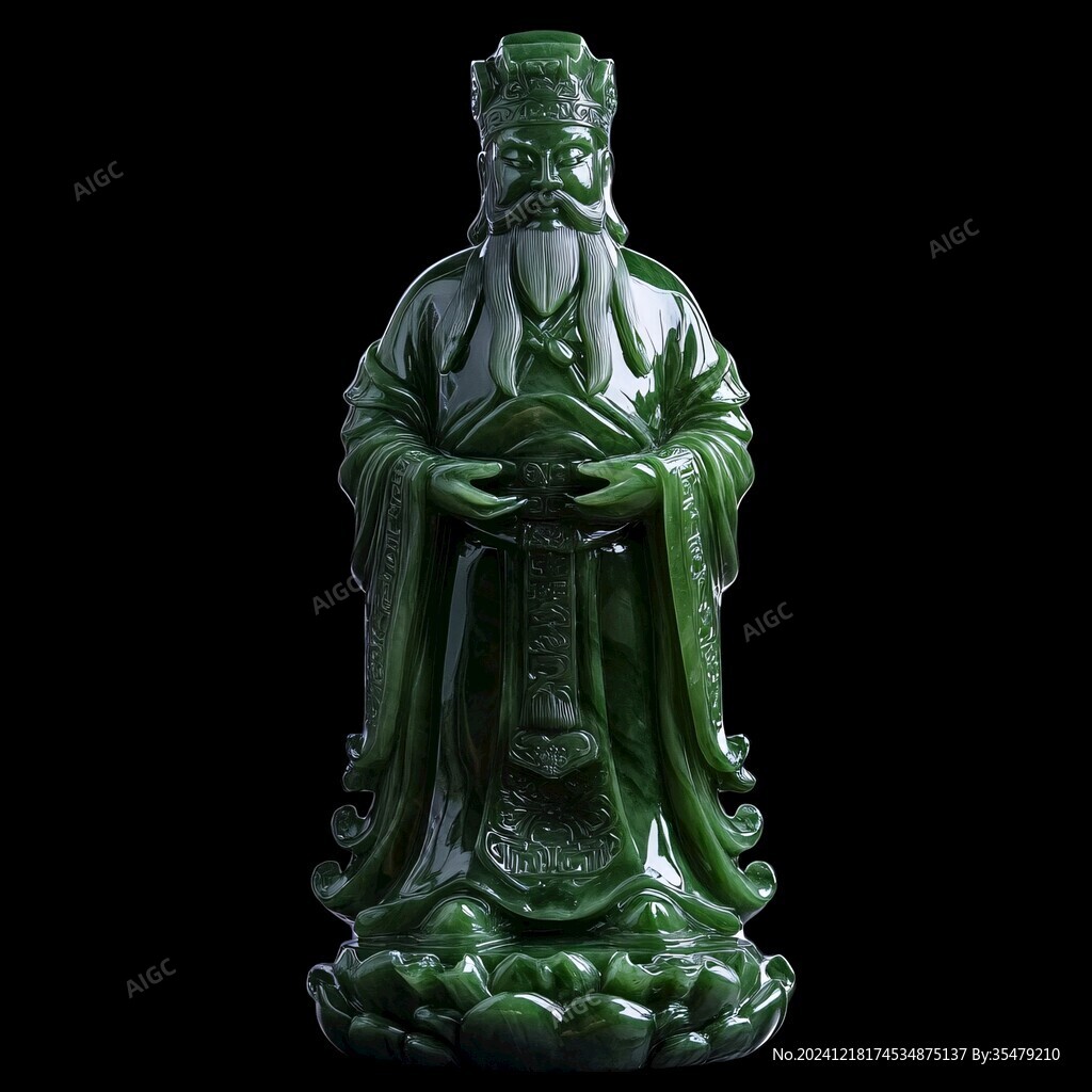 绿色琉璃摆件