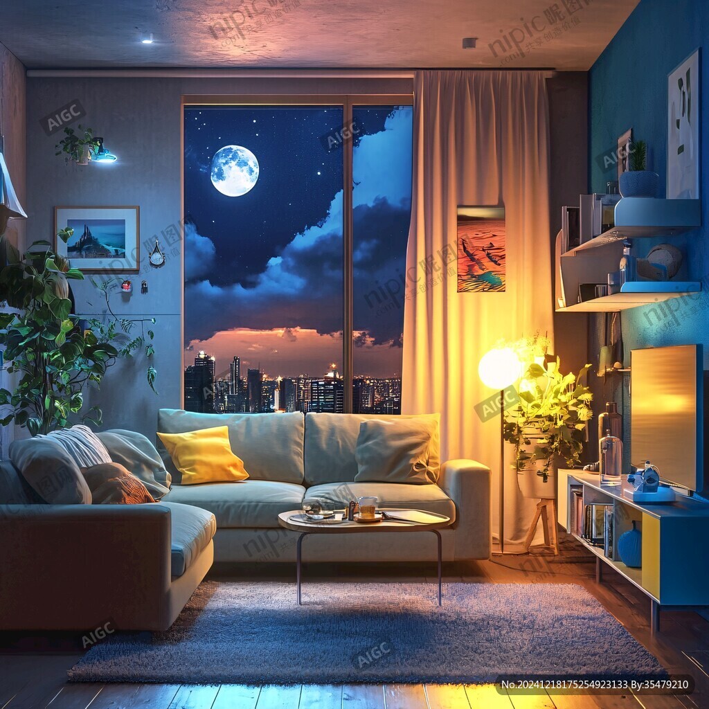 室内夜景壁纸