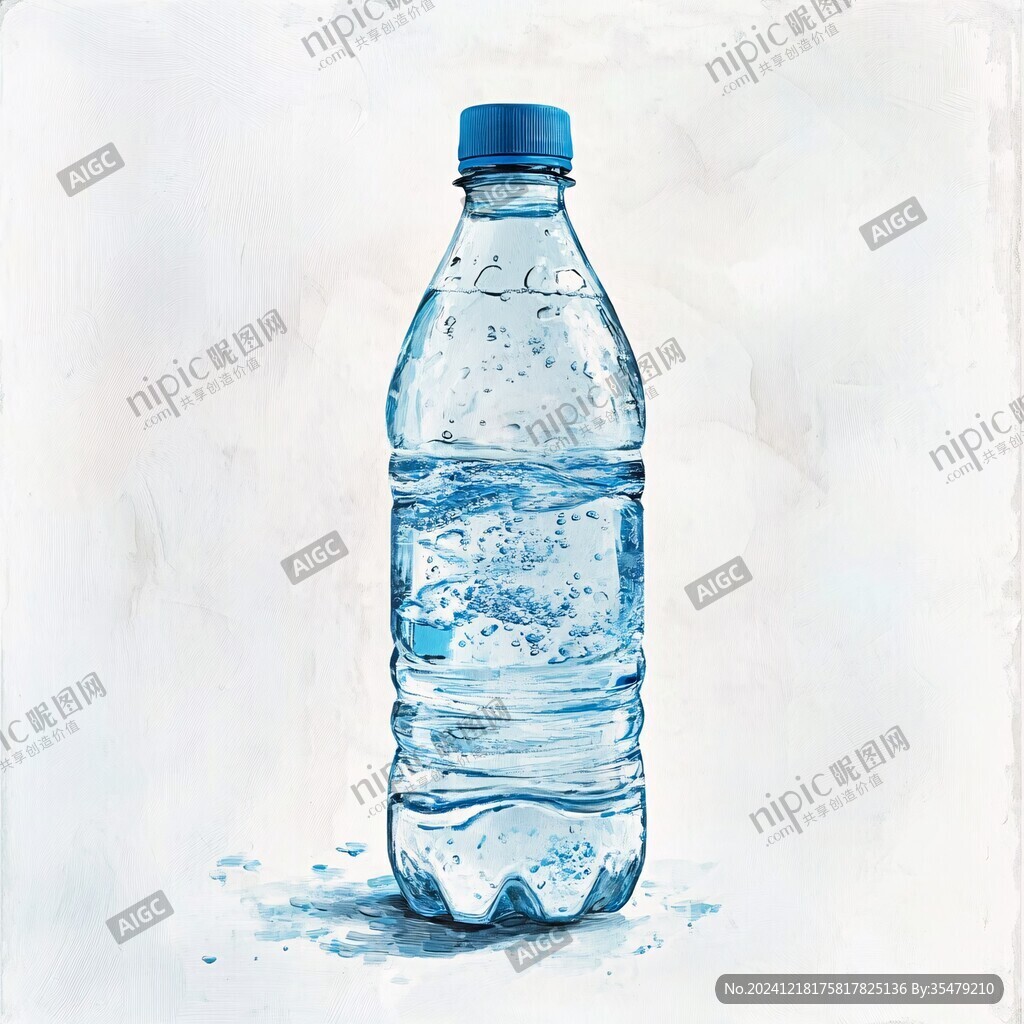 矿泉水插画