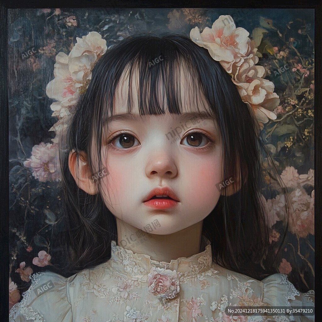 小女孩儿插