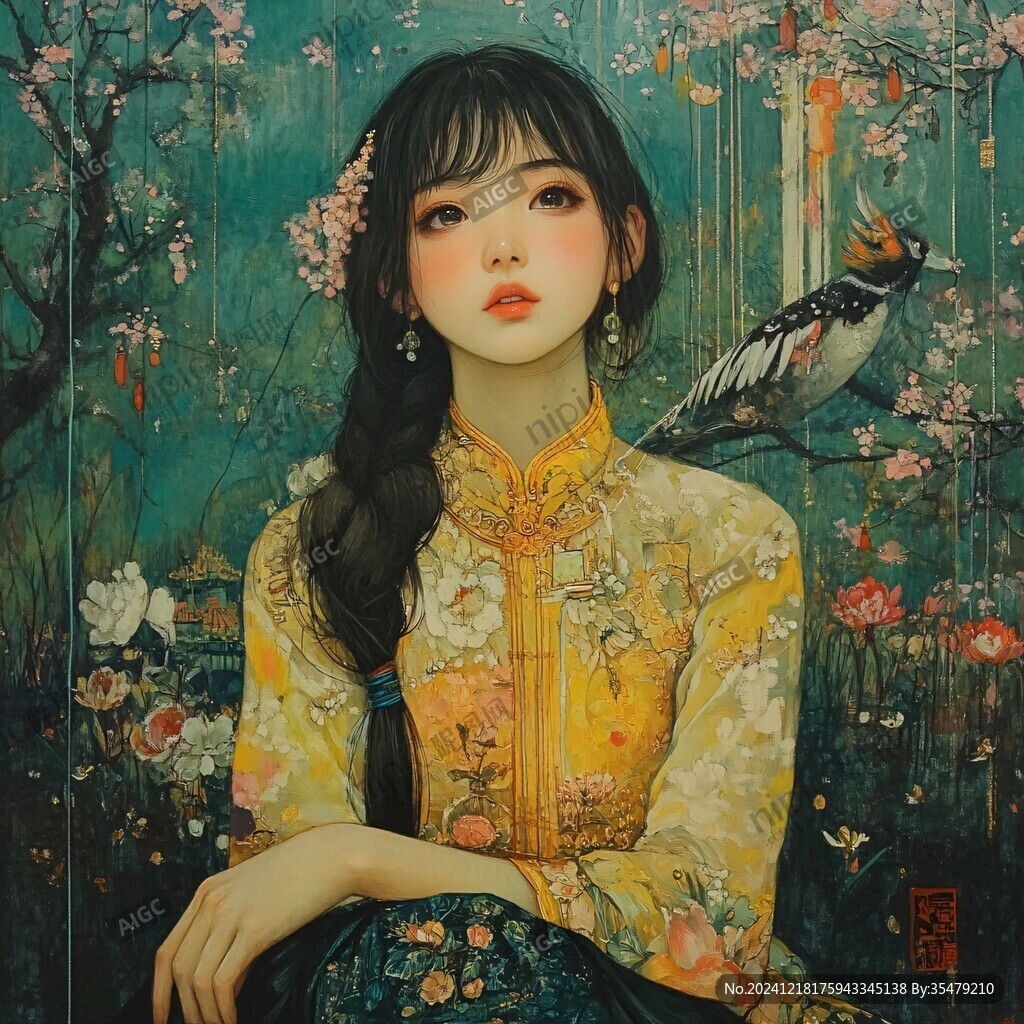 花鸟少女