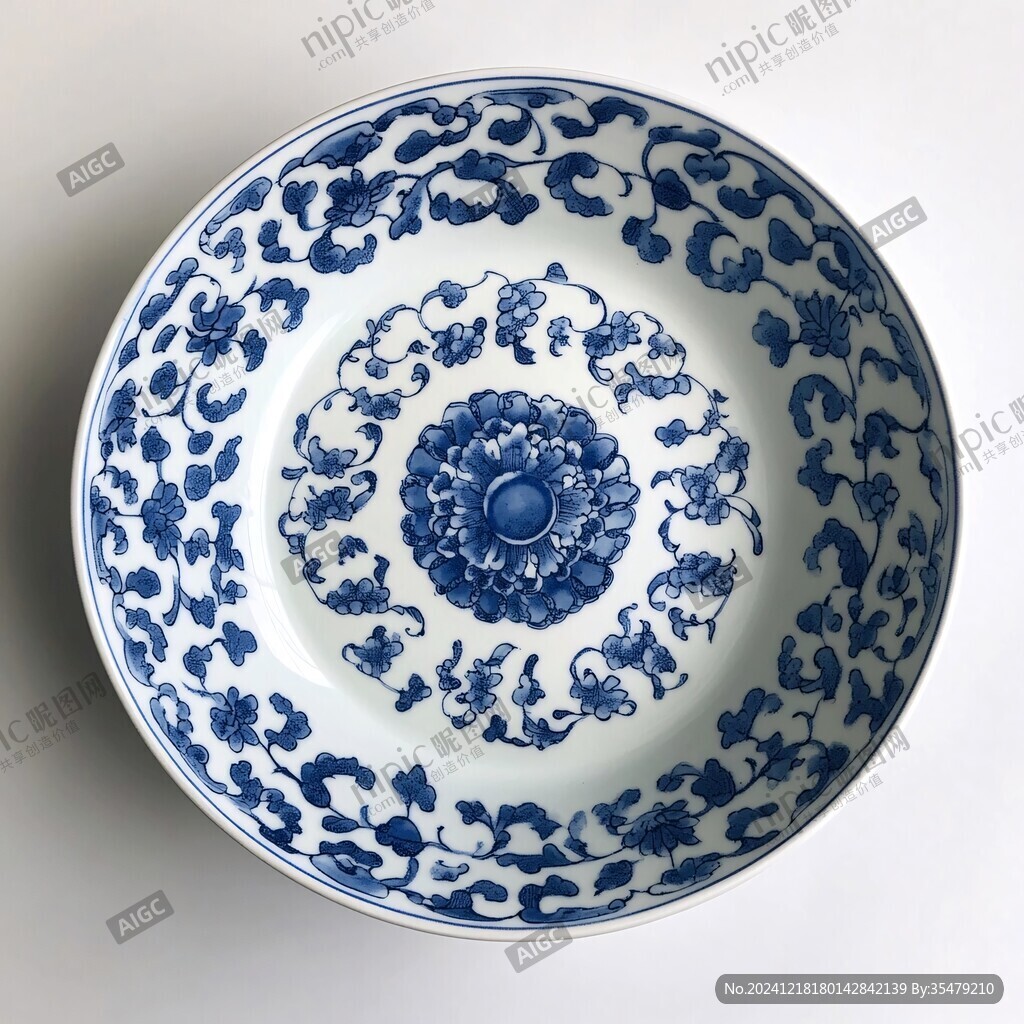 青花纹瓷碟