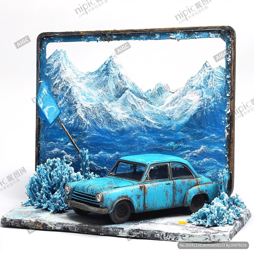雪地汽车3d画