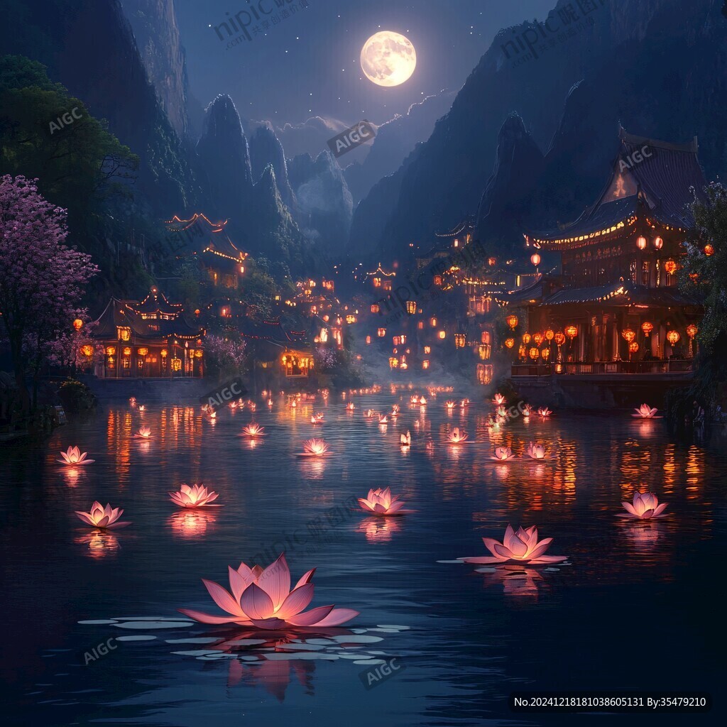 梦幻中秋节场景