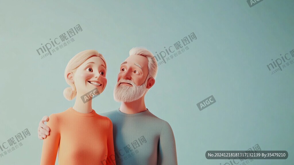 灰色的头发拥抱