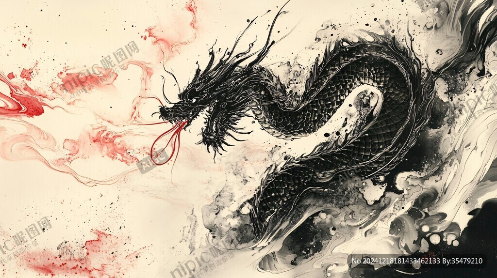 龙吐水壁纸