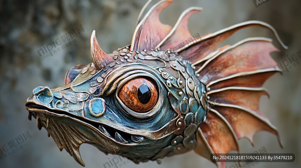 龙头鱼头部特写