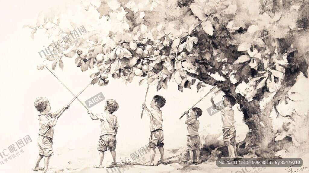 枣林手绘插画