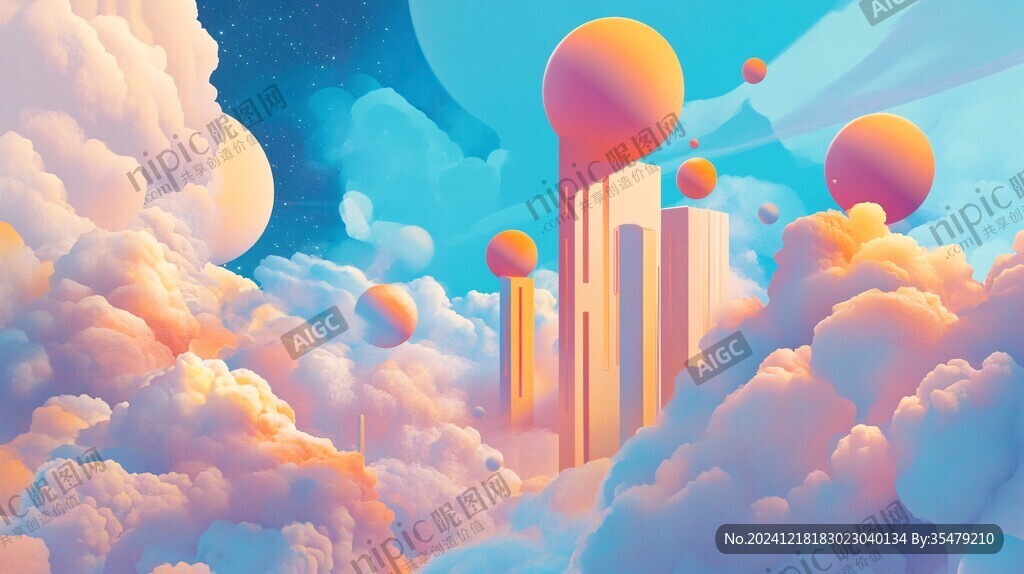 3d风景膨胀图案