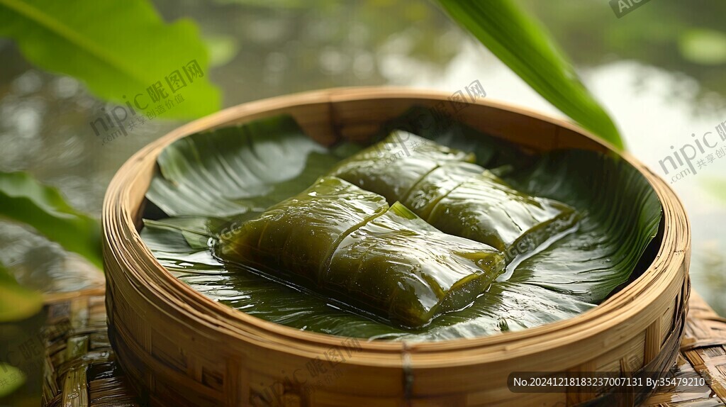 蒸叶叶粑粑特写