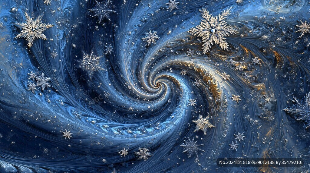 蓝色梦幻冰雪