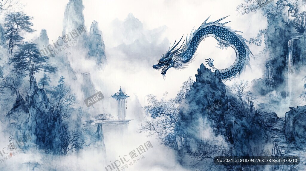 龙吐水壁纸