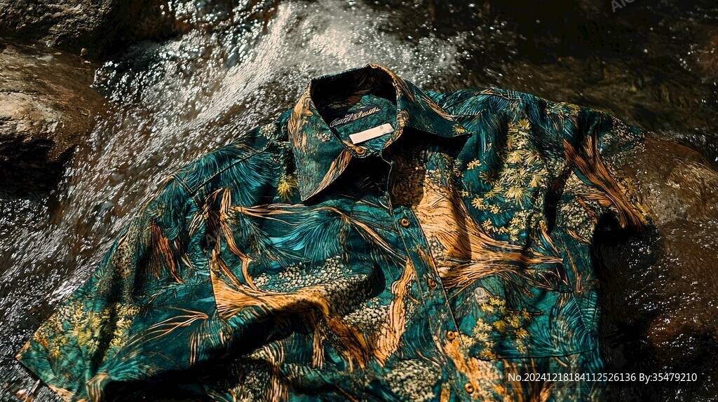 水中衣服倒影