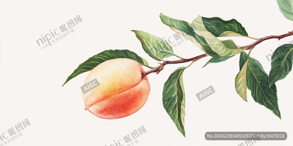 手绘黄桃壁纸