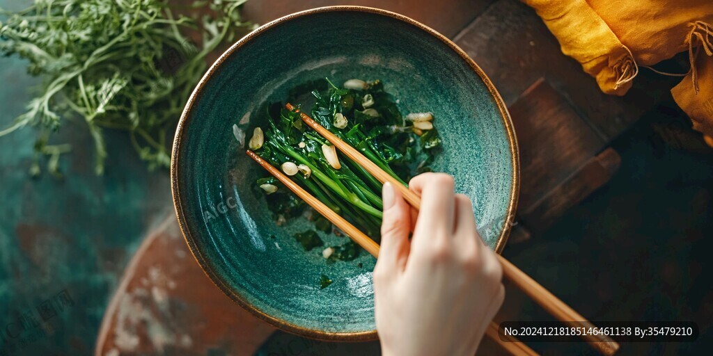 择菜的嫩手