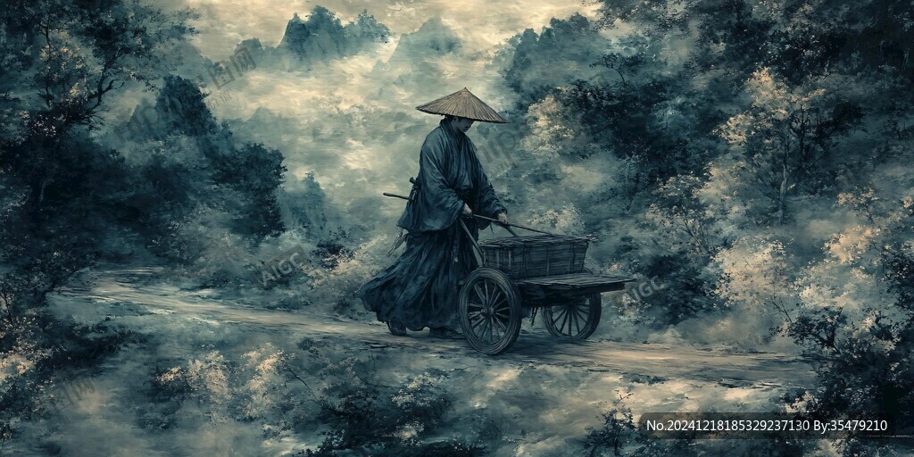 出家人背影