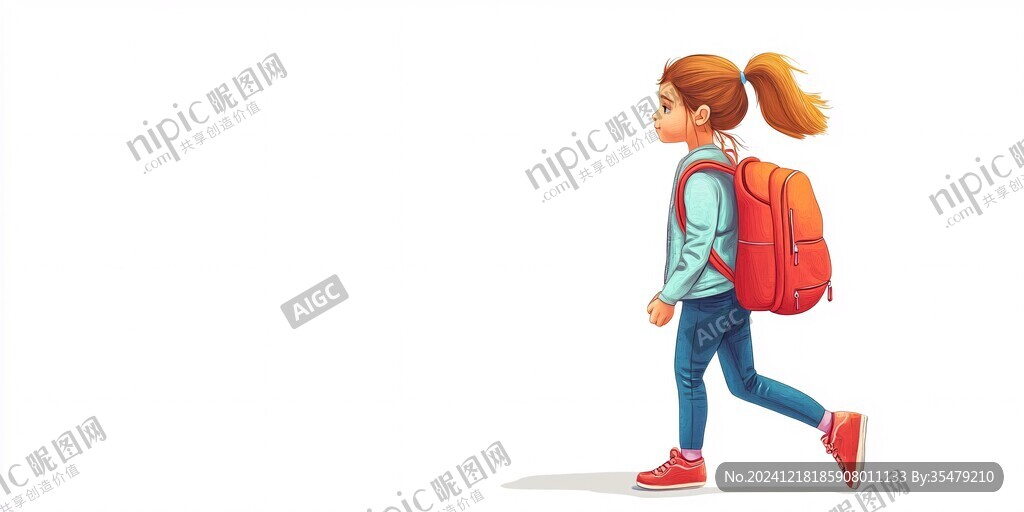 背书包插图